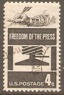 United States 1958 4c Freedom of the Press Stamp. SG1118.